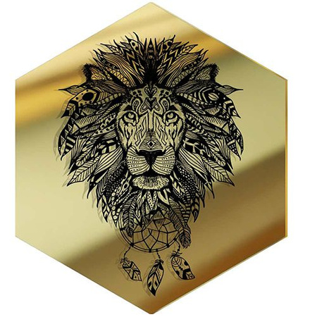  MIRROR DECORATIVE PANEL FOR THE WALL HEXAGON 