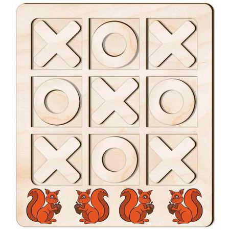 TIC TACK TOE GAME SQUIRREL ACORN