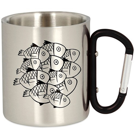 METAL TOURIST FISHING MUG WITH CARABINER