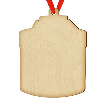 Wooden bauble for the Christmas tree