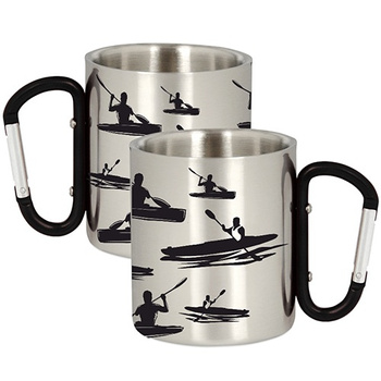 METAL MUG FOR A KAYAKER KAYAKING