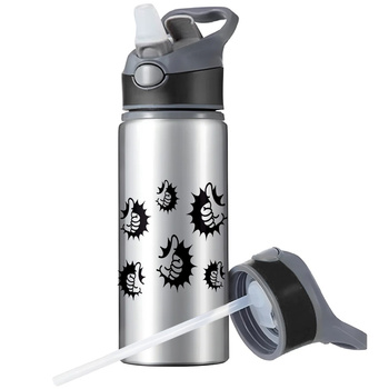 MUG SPORTS BOTTLE WATER BOTTLE WITH STRAW WITH HANDLE SURVIVAL