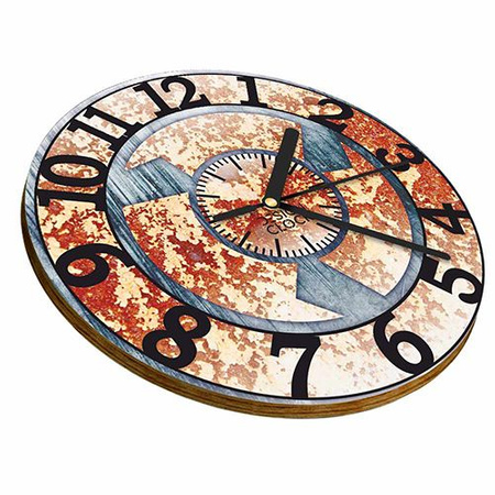 WALL CLOCK WOODEN IRON