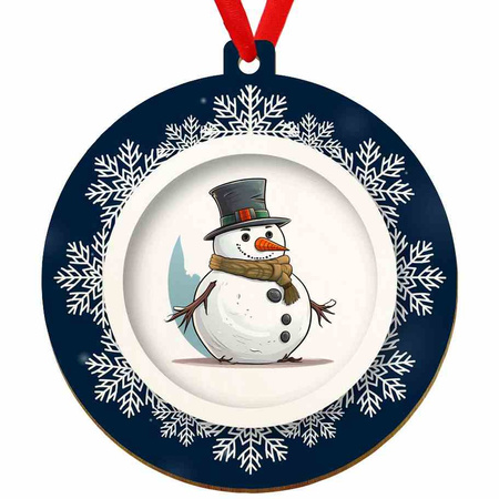 Wooden bauble for the Christmas tree