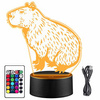 CAPYBARA ANIMAL 3D LED NIGHT LAMP + REMOTE CONTROL