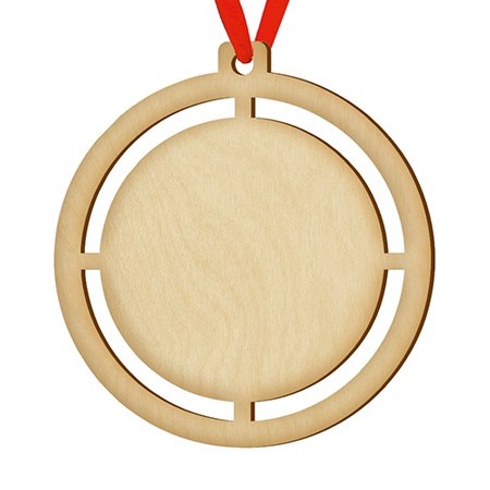 Wooden bauble for the Christmas tree