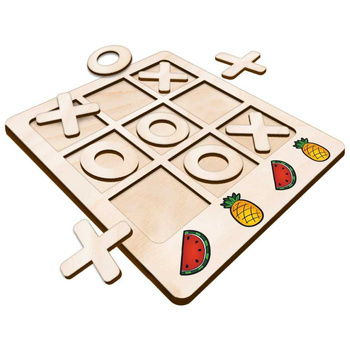 TIC TACK TOE GAME PINEAPPLE AND WATERMELON
