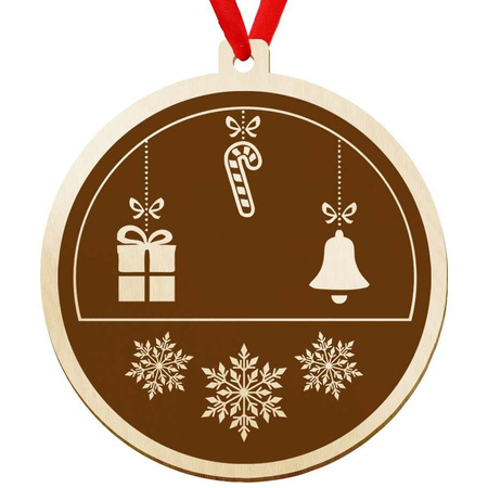Wooden bauble for the Christmas tree