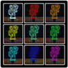 LED NIGHT LAMP ROSE 3D ROSES + REMOTE
