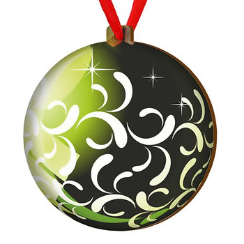 Wooden bauble for the Christmas tree