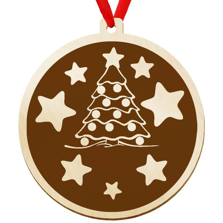 Wooden bauble for the Christmas tree