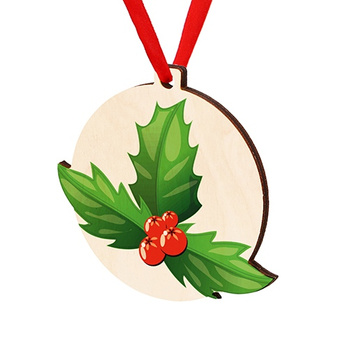 Wooden bauble for the Christmas tree