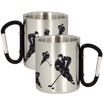 METAL MUG FOR A HOCKEY PLAYER