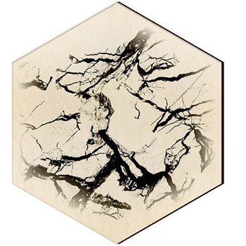 WOODEN DECORATIVE PANEL FOR A WALL HEXAGON