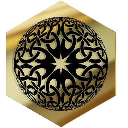  MIRROR DECORATIVE PANEL FOR THE WALL HEXAGON 