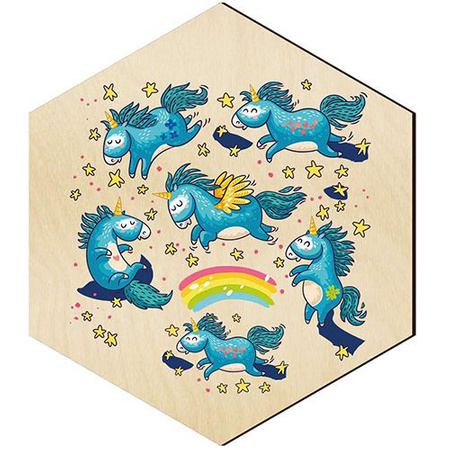  WOODEN DECORATIVE PANEL FOR A WALL HEXAGON