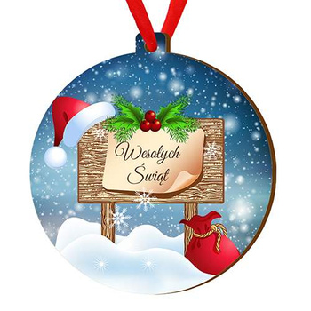 Wooden bauble for the Christmas tree