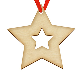 Wooden bauble for the Christmas tree