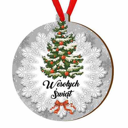 Wooden bauble for the Christmas tree