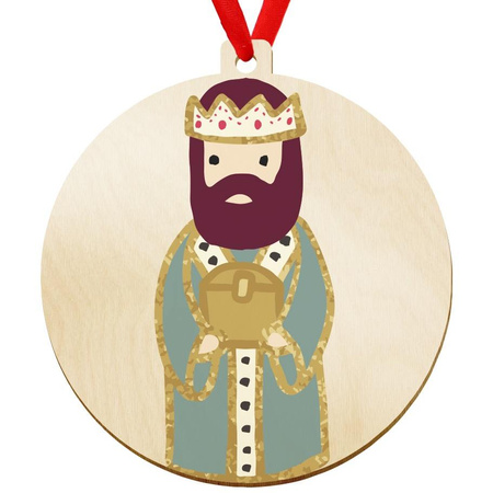 Wooden bauble for the Christmas tree
