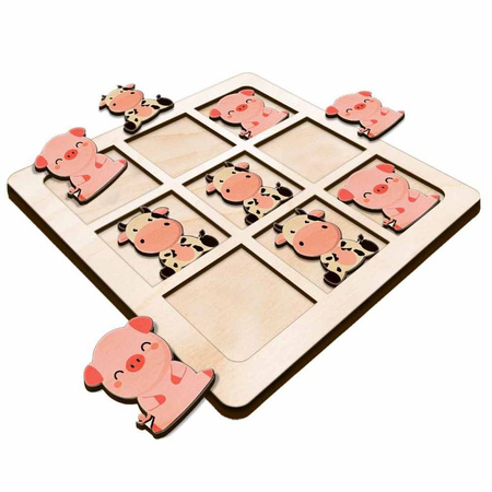 TIC TACK TOE GAME COW AND PIGGY
