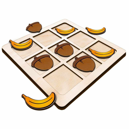 TIC TACK TOE GAME BANANA AND ACORN