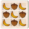 TIC TACK TOE GAME BANANA AND ACORN