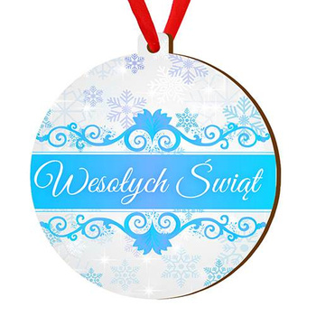 Wooden bauble for the Christmas tree