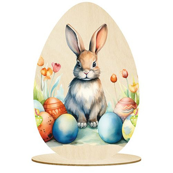 WOODEN EGG STATUETTE FOR EASTER