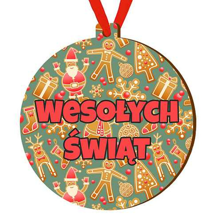 Wooden bauble for the Christmas tree
