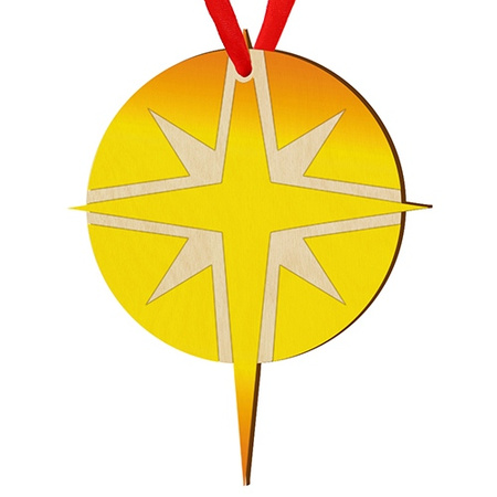 Wooden bauble for the Christmas tree