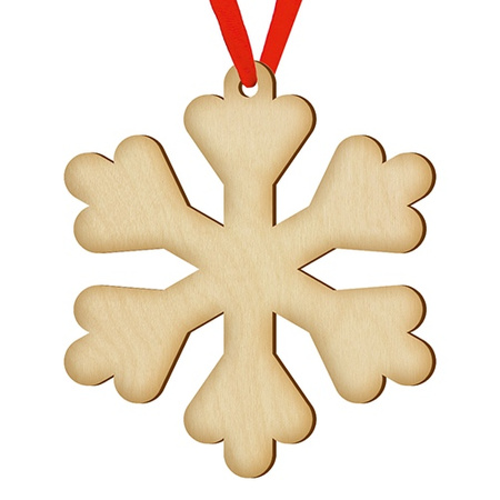 Wooden bauble for the Christmas tree