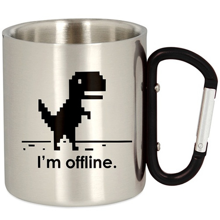 METAL TOURIST MUG WITH CARABINER