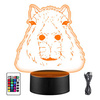  LED NIGHT LAMP CAPYBARA 3D ANIMAL + REMOTE
