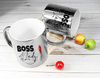 BOSS LADY silver mirror mug