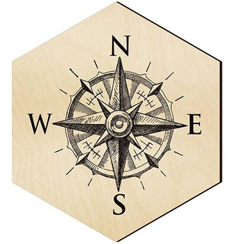 WOODEN DECORATIVE PANEL FOR A WALL HEXAGON