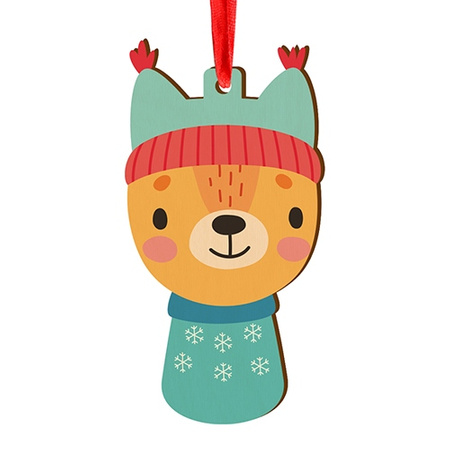 Wooden bauble for the Christmas tree