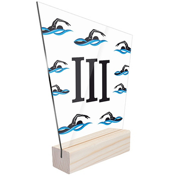 3rd place Sports statuette swimming in the pool for a swimmer