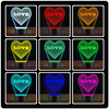 LAMPKA NOCNA LED SERCE LOVE 3D + PILOT