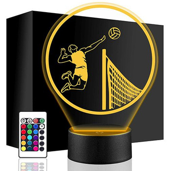 LED NIGHT LAMP VOLLEYBALL 3D BALL + REMOTE