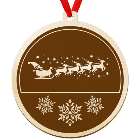Wooden bauble for the Christmas tree