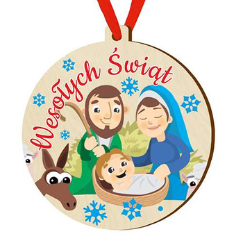 Wooden bauble for the Christmas tree