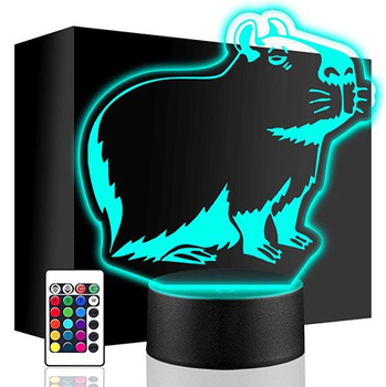 LED CAPYBARA ANIMAL NIGHT LAMP + REMOTE