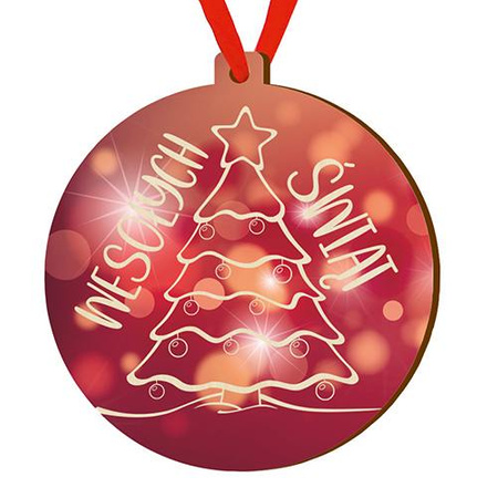 Wooden bauble for the Christmas tree