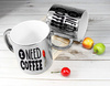 I NEED COFFEE silver mirror mug