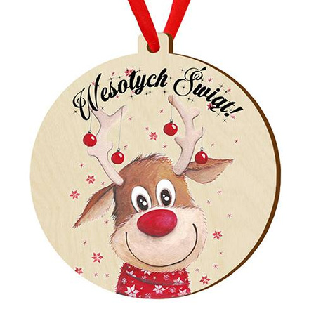 Wooden bauble for the Christmas tree