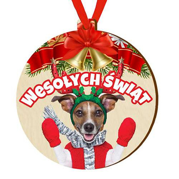 Wooden bauble for the Christmas tree