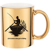 FISHING gold mirror mug