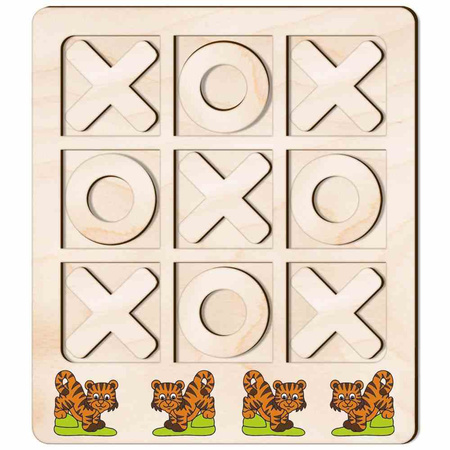 TIC TACK TOE GAME TIGER ANIMAL