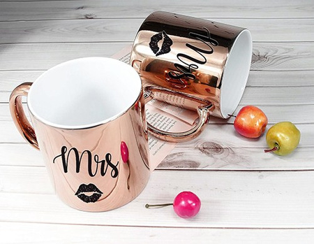 MRS pink mirror mug